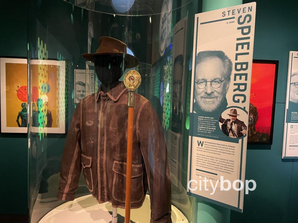Indiana Jones jacket and fedora, at Seattle's Museum of Pop Culture.