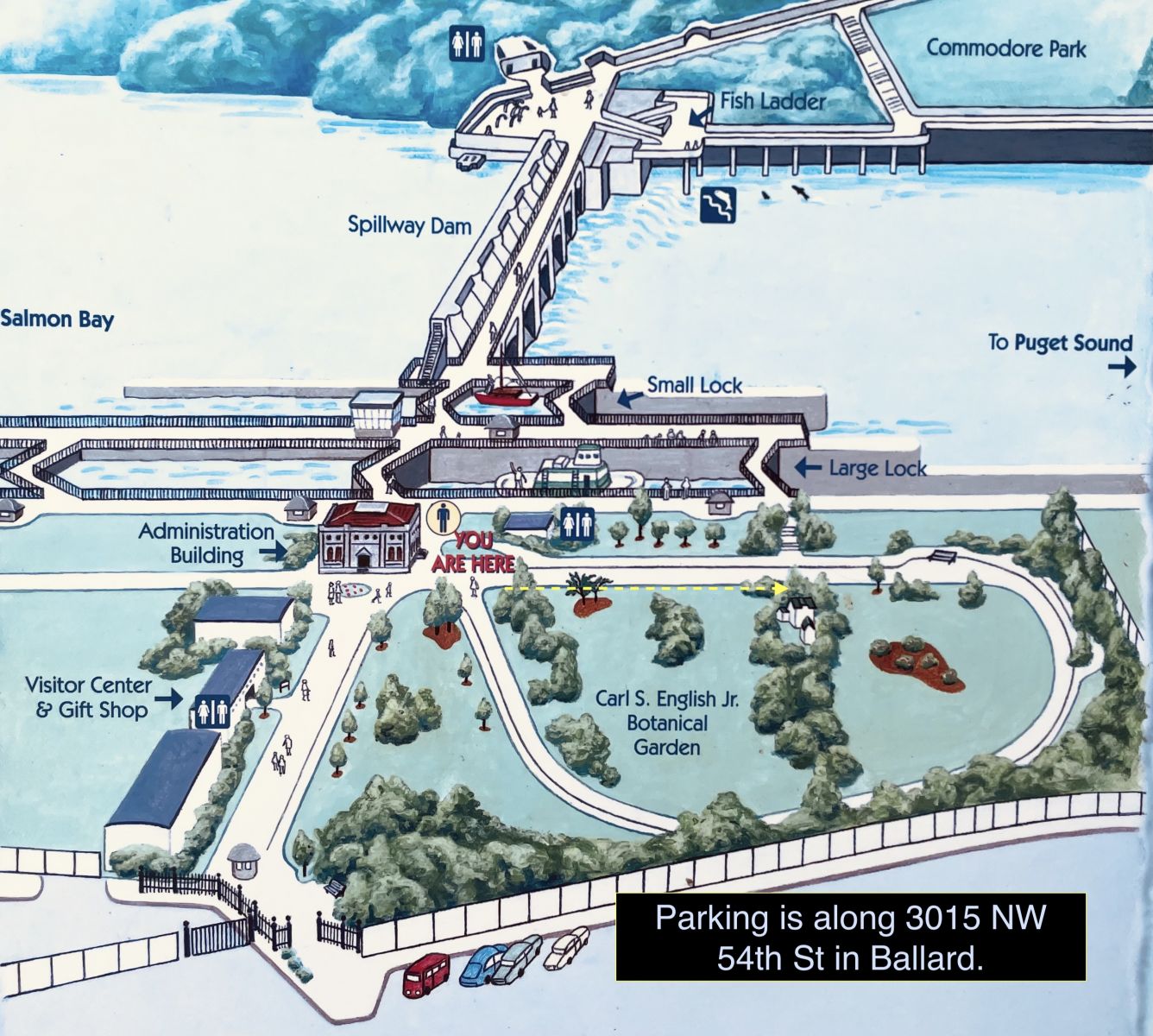 Ballard Locks Map