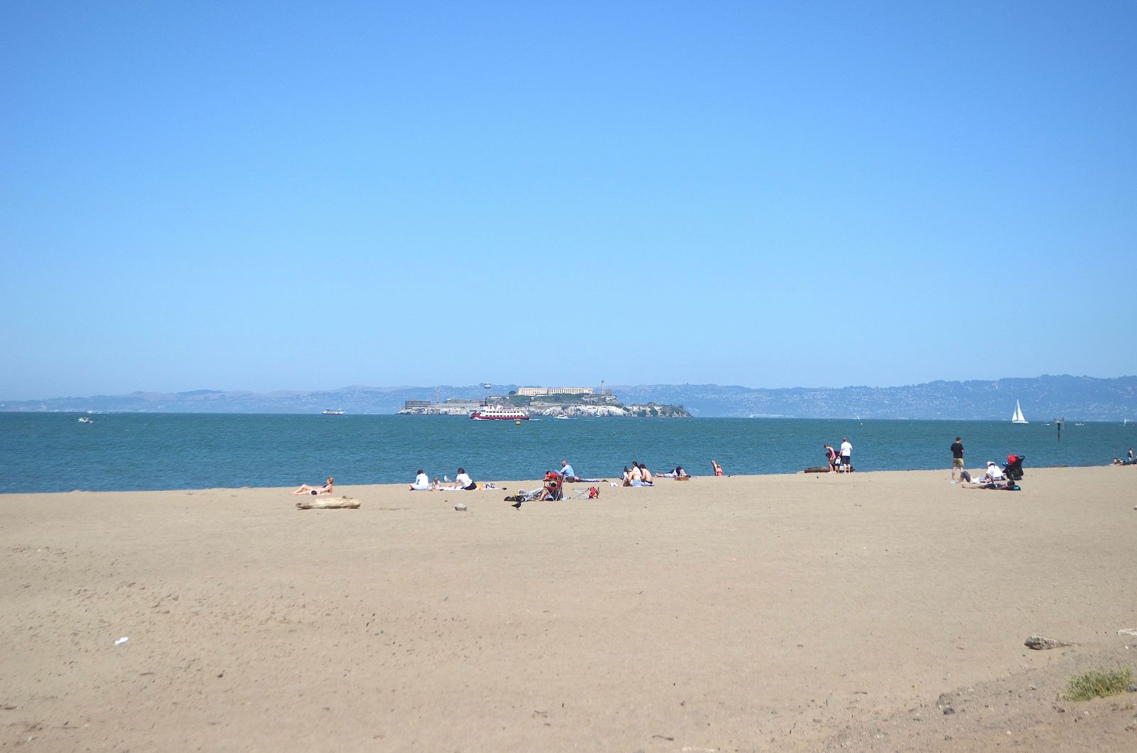 Crissy Field view of Alcatraz Island