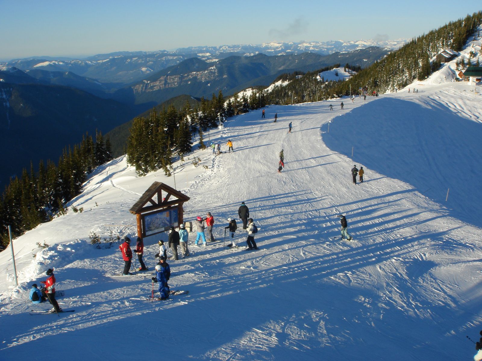 Skiing at Crystal Mountain