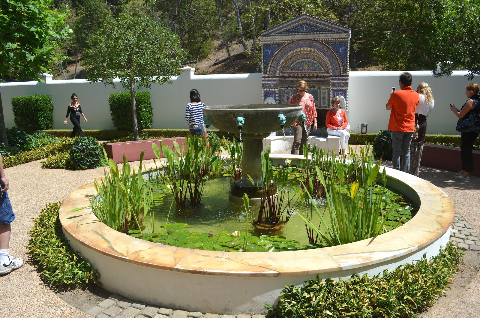 Getty Villa fountains