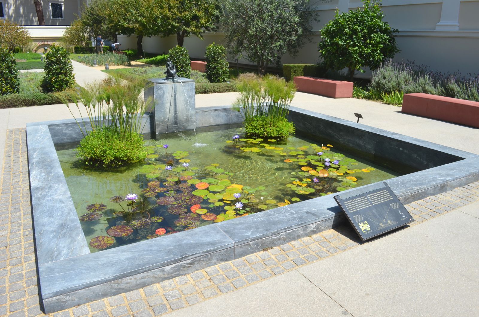 Getty Villa pond Getty Villa pond