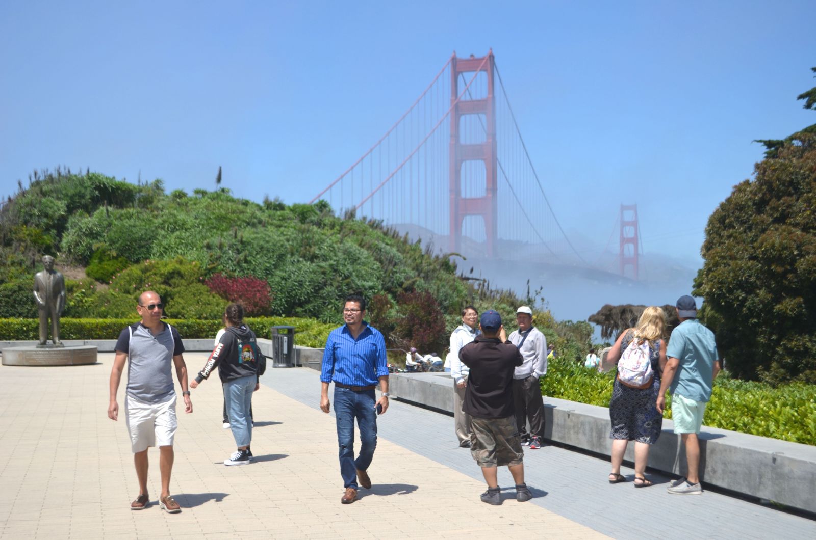 Viewing area at Golden Gate Bridge.