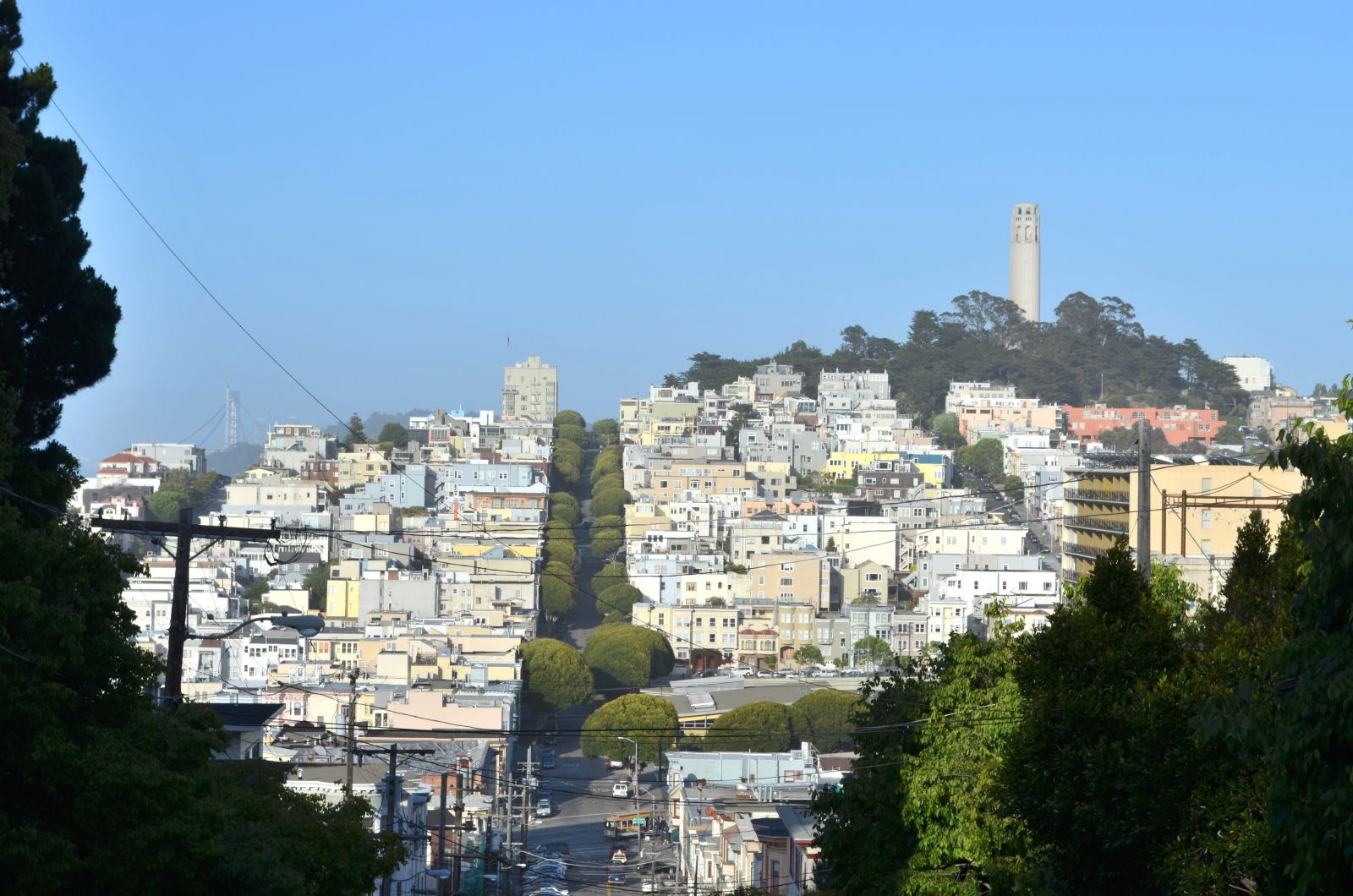 View of Telegraph Hill from Lombard Street