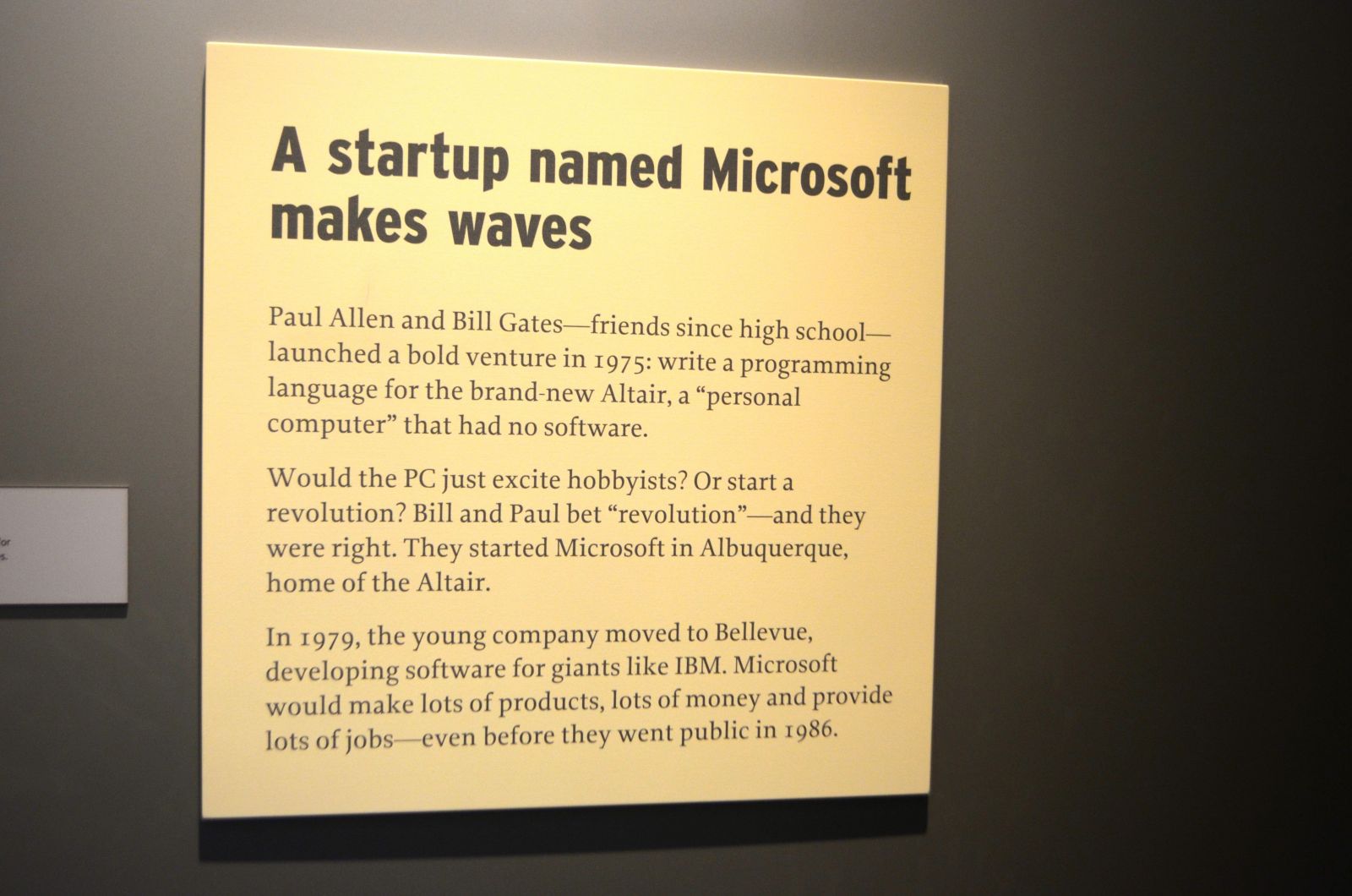 MOHAI: Microsoft History. MOHAI: Microsoft History.