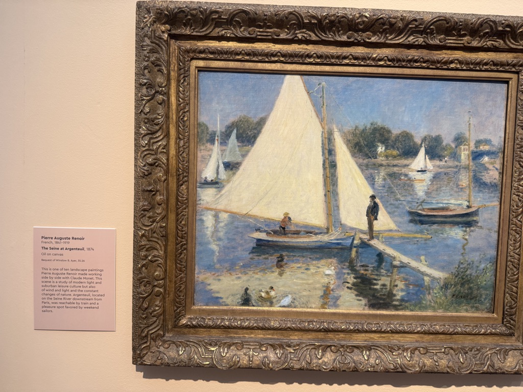 The Seine at Argenteuil (1873) by Renoir.