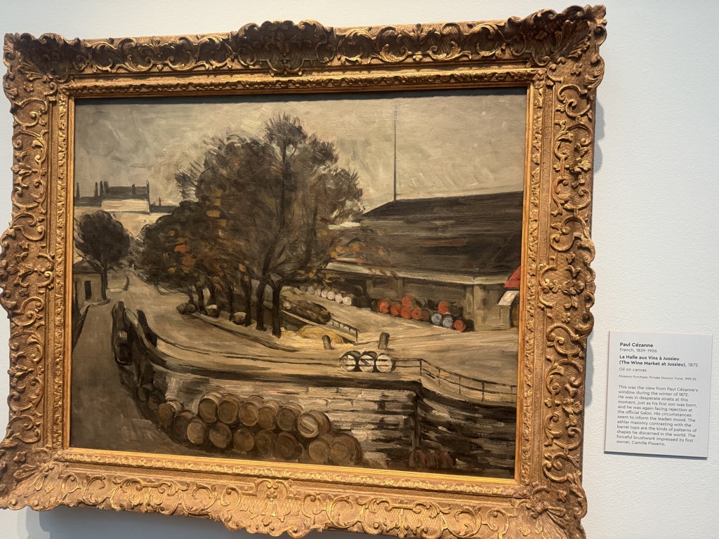 La Halle Aux Vins (1872) by Cezanne.