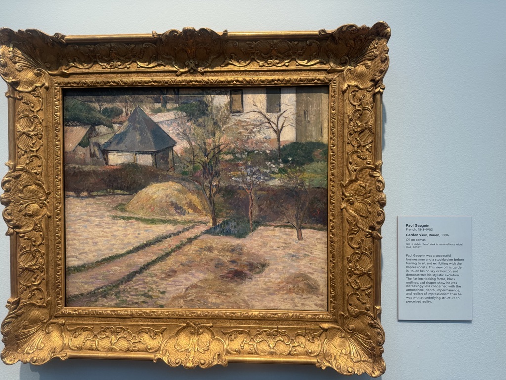 Garden View, Rouen (1884) by Gaugain.