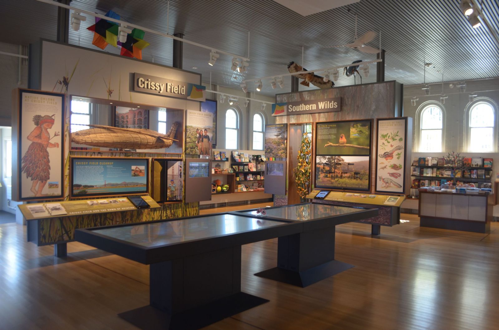 Exhibits at the Presidio Visitor Center