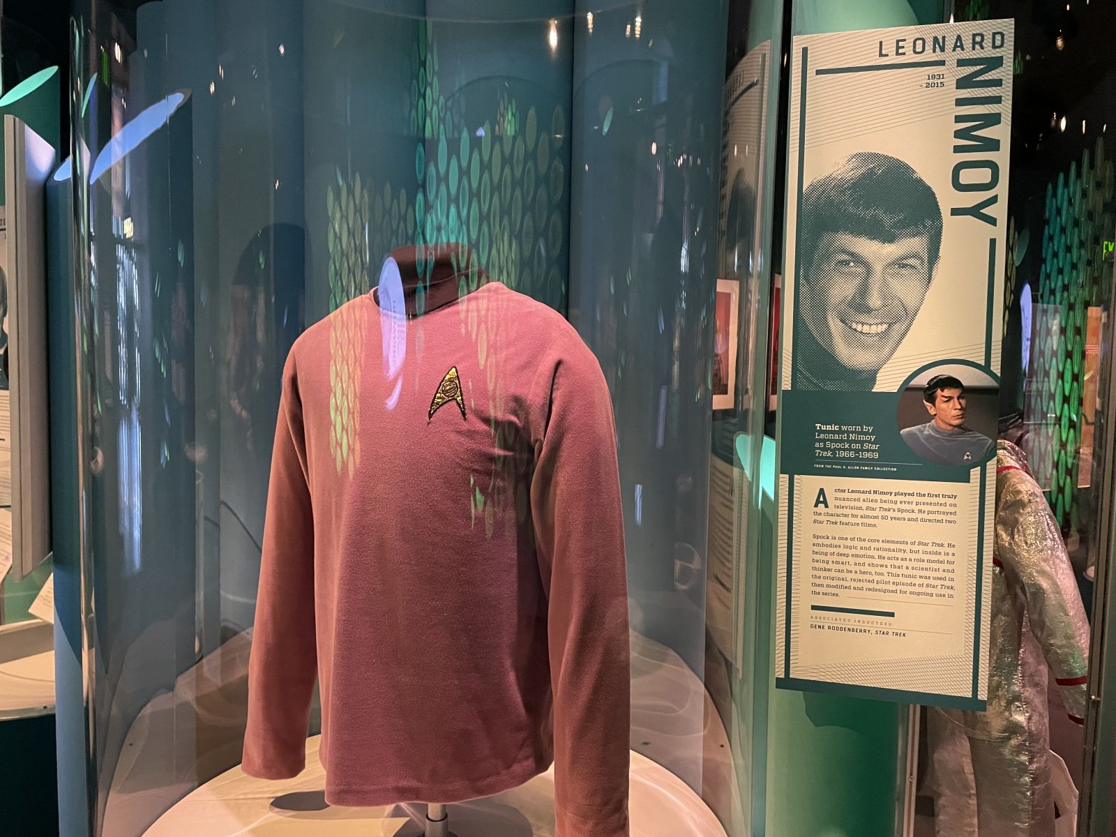 Dr Spock's tunic, at Seattle's Museum of Pop Culture.