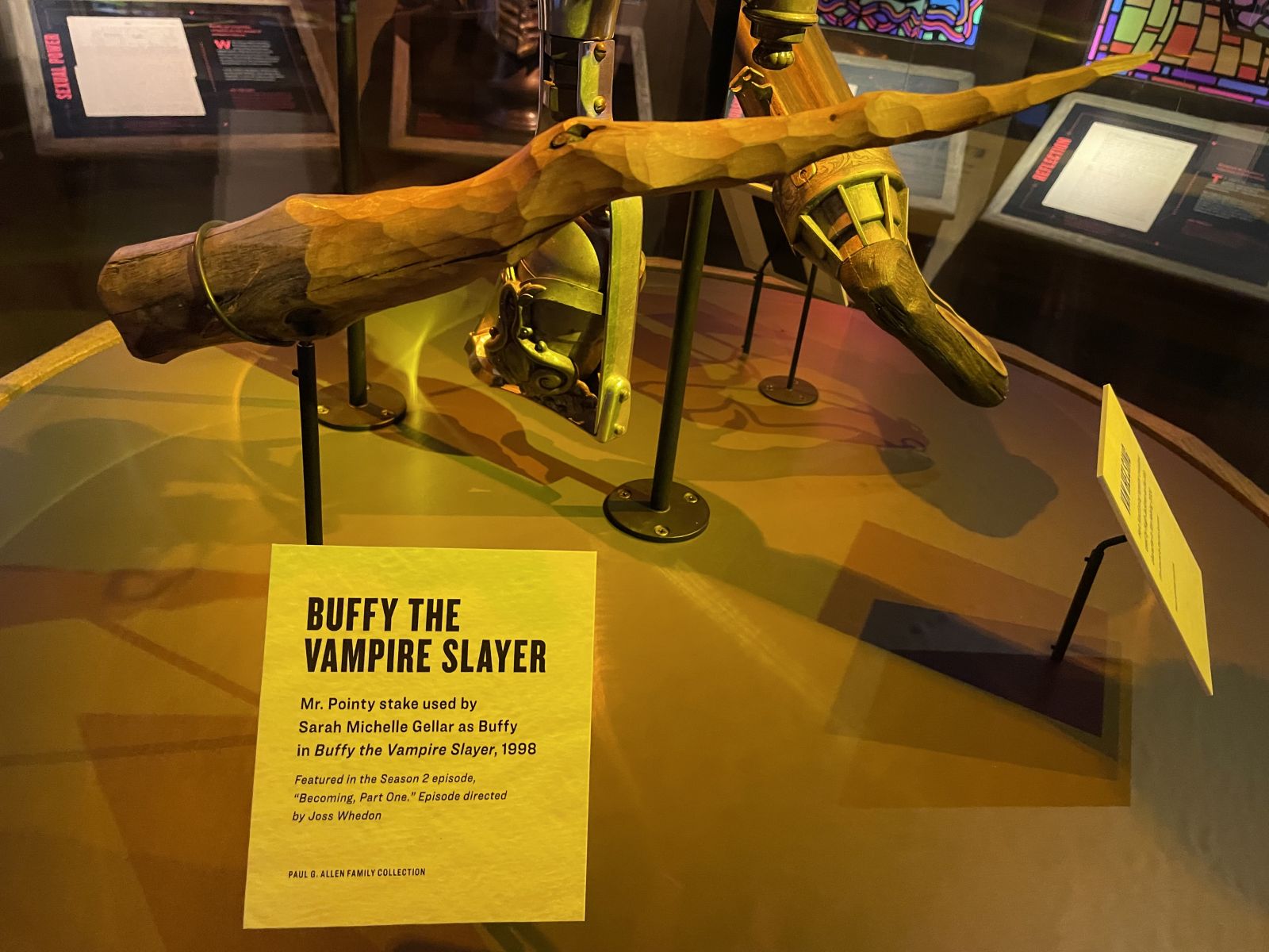 Buffy the Vampire Slayer stake, at Museum of Pop Culture, Seattle.