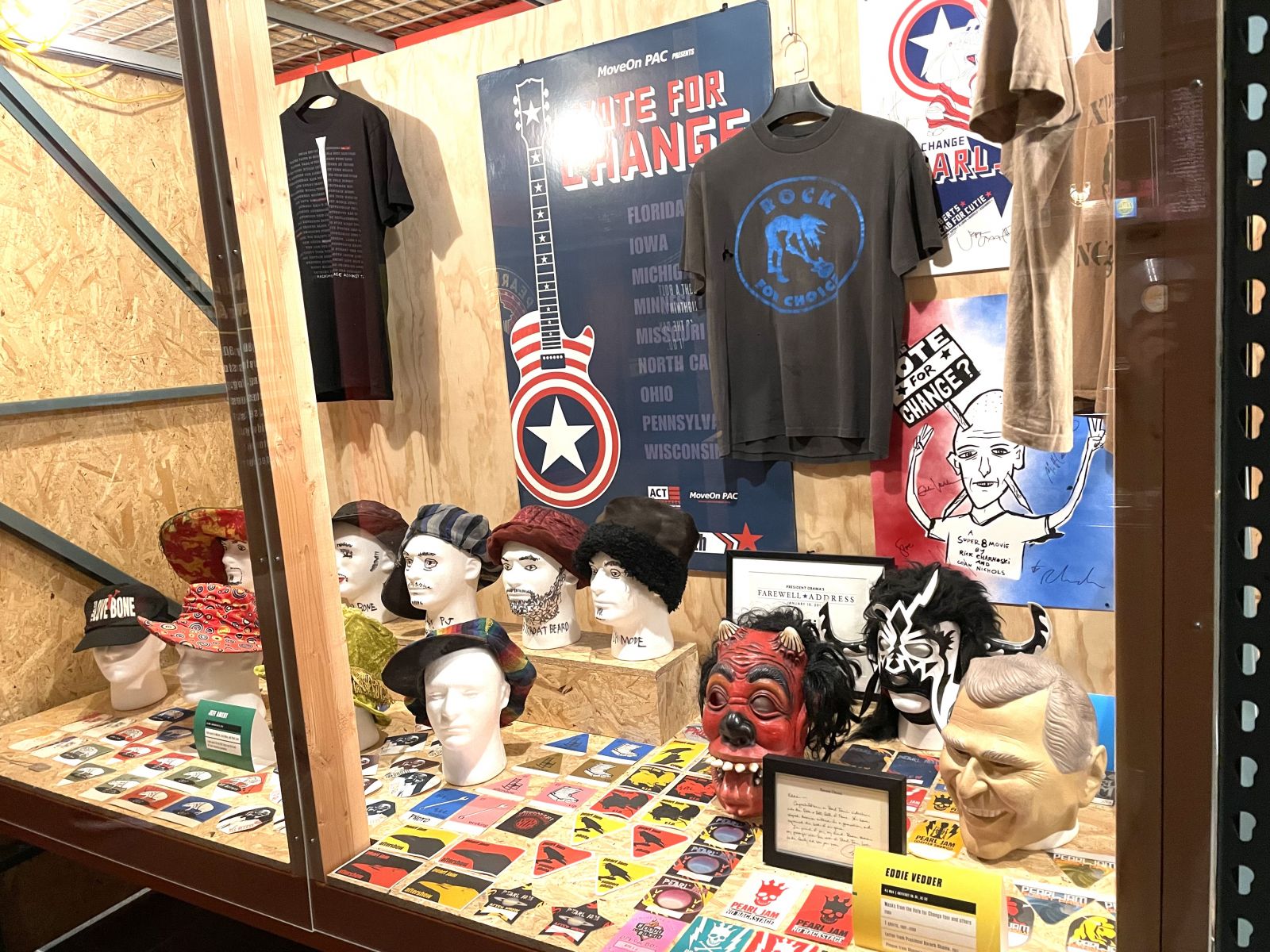 Pearl Jam memorabilia, Museum of Pop Culture, Seattle.